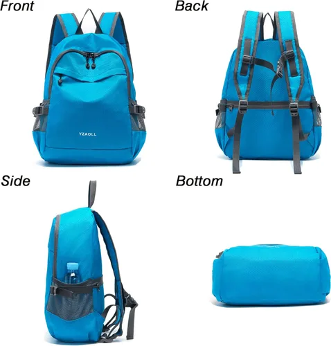 Miniatura 8 de YZAOLL Mochila pequeña de senderismo de 20 litros, mochila ligera para el día, mochila plegable para mujeres y hombres, viajes, camping, vacaciones