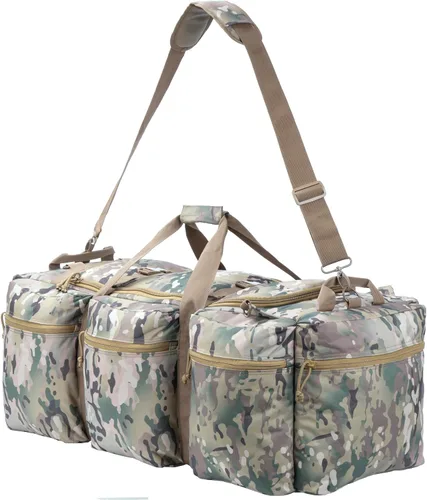 Miniatura 5 de Bolsa de lona militar grande de 100 L, bolsa de lona para despliegue, equipo deportivo, bolsa de equipaje de viaje con correas desmontables para AT