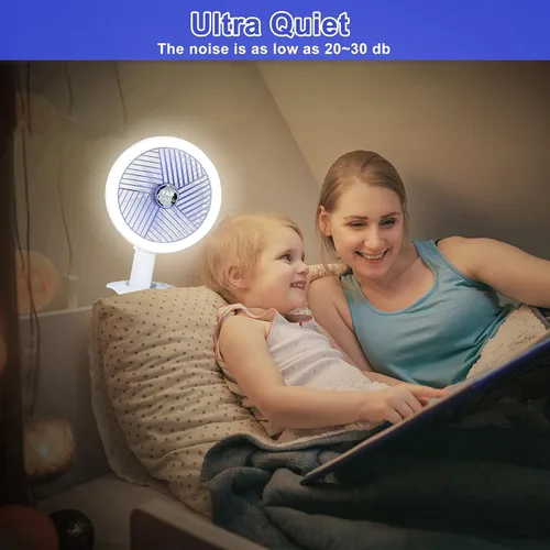 Miniatura 9 de Simple Deluxe Ventilador de clip para postes de cultivo de 6 pulgadas, ventilador de mono, ángulos de 90° ajustables manualmente, 15 W, control de 2