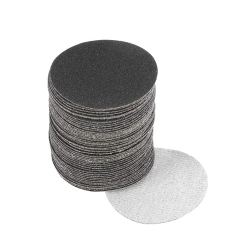 Miniatura 15 de uxcell Disco de lijado de gancho y bucle de 2 pulgadas, carburo de silicio húmedo/seco, grano 60, 50