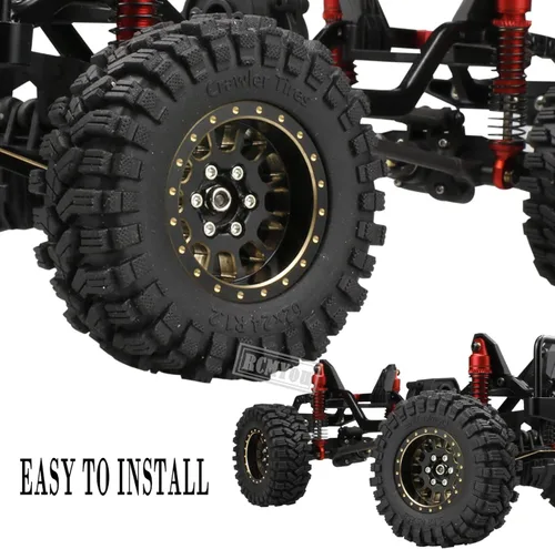 Miniatura 3 de Llantas y ruedas de latón completo RC de 1.2 pulgadas Beadlock para auto de oruga RC 1/18 1/24 Trx4m Axial SCX24 FMS FCX24, 4