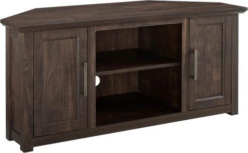 Crosley Furniture Camden - Soporte de TV para televisores de más de 50 pulgadas, centro de entretenimiento con estantes de almacenamiento Nogal