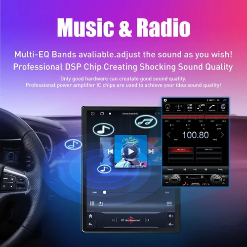 Miniatura 7 de Para Hyundai Sonata 2011-2014 Tesla Style Car CarPlay Android Navegación Automática Estéreo GPS Radio Cámara Inversa 9.7 "IPS Pantalla Táctil