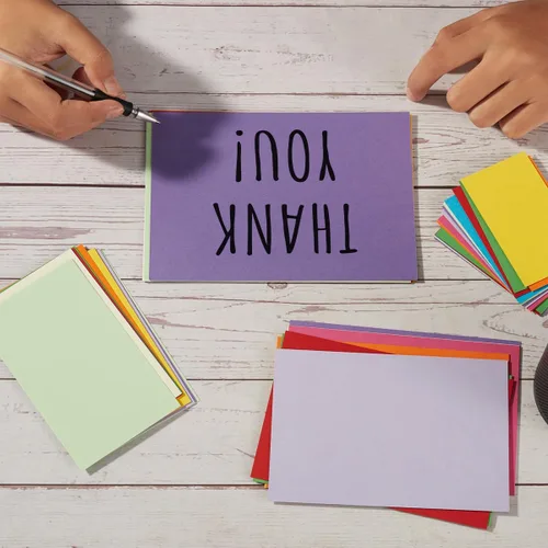 Miniatura 4 de Paquete de 100 cartulinas de papel grueso colorido en blanco para invitaciones, elaboración de tarjetas de felicitación, postales, fotos, papel
