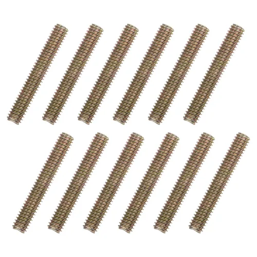 Miniatura 15 de uxcell 8 piezas de zinc de color totalmente roscado varilla 1/4"-20, 2" longitud, tornillo de rosca de acero al carbono para montaje de muebles
