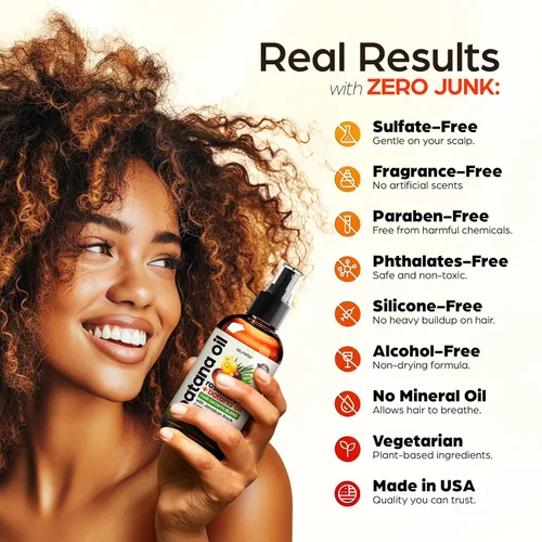 Miniatura 3 de Aceite de batana para el crecimiento del cabello, 100% puro, orgánico, prensado en frío, sin refinar de Honduras por Dr. Sebi, natural, vegano