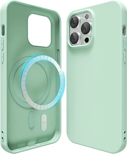 Miniatura 97 de oakxco Funda de silicona para iPhone 12 Pro Max, magnética, compatible con carga inalámbrica Magsafe, cubierta protectora de goma suave y delgada