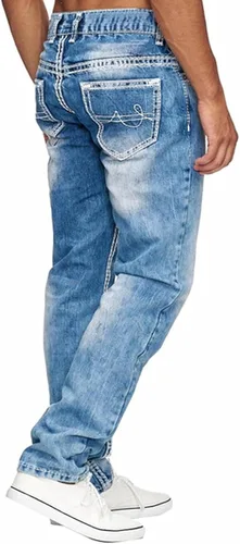 Miniatura 3 de Jeans negros apilados para hombre, jeans rasgados y rasgados, pantalones de mezclilla rectos Harajuku, pantalones de hip hop, ropa de calle