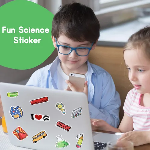 Miniatura 3 de Zonon 200 calcomanías de ciencia para estudiantes, niños, profesores de ciencias, imprescindibles para química, biología, física, calcomanías