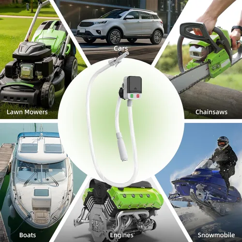 Miniatura 8 de Bomba automática de transferencia de combustible, 3.2 galones por minuto, incluye manguera de transferencia de combustible de 51 pulgadas y 4