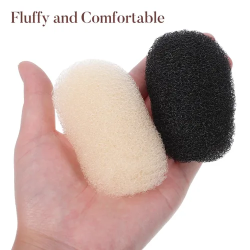 Miniatura 8 de 3 piezas de esponja para el cabello con volumen y clips de cojín de soplo, herramientas de peinado para mujeres y niñas