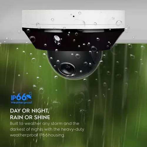 Miniatura 7 de Real HD Mini cámara IP PoE domo PTZ de 6MP para exteriores con inclinación panorámica, zoom 3X, lente varifocal motorizada de 0.110-0.315 in, H.265