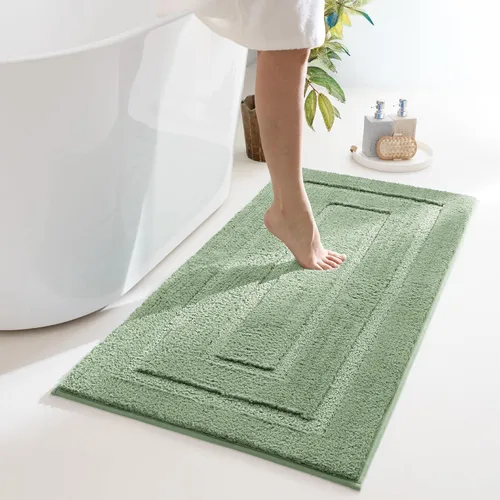 Miniatura 128 de GRANNY SAYS Alfombras de baño antideslizantes, lavables, extra suaves y absorbentes de agua para baño, alfombra de baño peluda de felpa, alfombra
