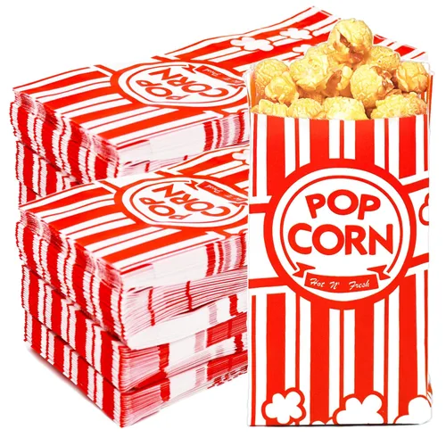 Miniatura 7 de Homrelaxy 110 bolsas de papel para palomitas de maíz, bolsas de palomitas de maíz de 1 onza para porciones individuales, mangas de maíz a granel