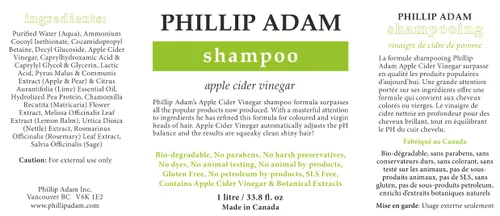 Miniatura 2 de Phillip Adam Juego de champú y acondicionador de vinagre de sidra de manzana para todo tipo de cabello, equilibrio de pH, sin sulfato, sin parabenos
