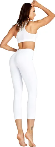 Miniatura 5 de COOLOMG Pantalones de yoga para mujer, mallas capri para correr, leggings de tiro bajo, entrenamiento, gimnasio con bolsillos ocultos