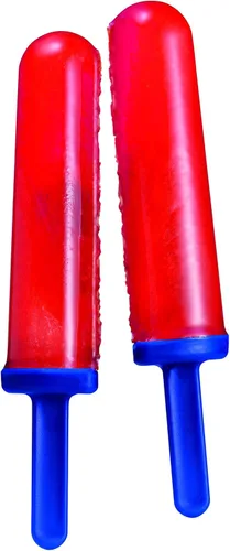 Miniatura 4 de Tovolo Molde para paletas gemelas con palillos, paquete de 4 moldes reutilizables para paletas de hielo con sabor casero, golosinas congeladas, Azul