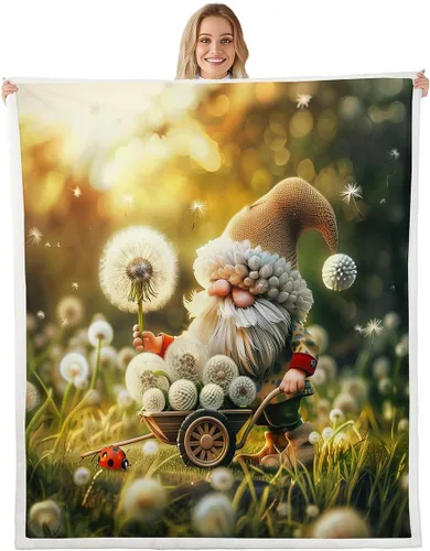 Miniatura 19 de Manfei Flower Throw Blanket Sunflower Rose Daisy Fuzzy Blanket, Botanical Floral Blanket for Bed Couch Sofa, Kids Boys Girls Room Decor