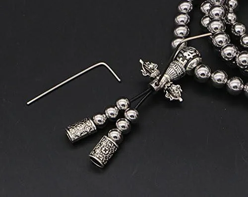 Miniatura 7 de 108 Destiny Nepal Prayer Full Metal Buddism Bead Mala Collar (acero inoxidable)