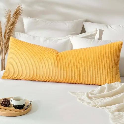 Miniatura 315 de Artscope Fundas de Almohada de Pana a Rayas Acogedoras Súper Suaves Decorativas Cuadradas Fundas de Cojín para Sofá Sillón Dormitorio Decoración