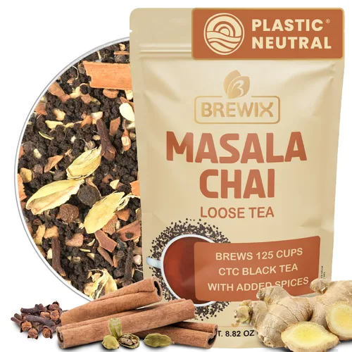 Miniatura 35 de BREWIX, Bedtime Blossom - Té suelto de hierbas (más de 50 tazas) sin cafeína y totalmente natural Mezcla relajante floral nocturna Rooibos