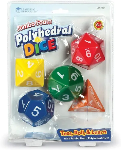 Miniatura 2 de Learning Resources Jumbo Dados Poliédricos de espuma