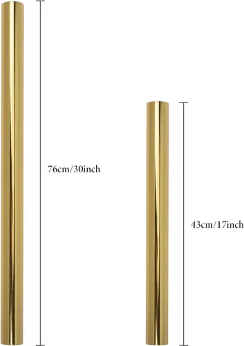Miniatura 4 de Homeral Rollo de papel de regalo con brillo metálico, color sólido dorado para hombres, padres, cumpleaños, todas las ocasiones, mini rollo de 17