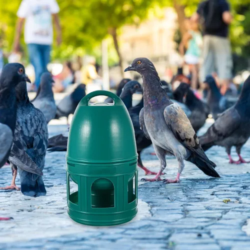 Miniatura 4 de Comedero de agua de paloma de 6.24 pulgadas, dispensador colgante de plástico para pájaros, para uso en el hogar, exterior, codorniz, accesorio