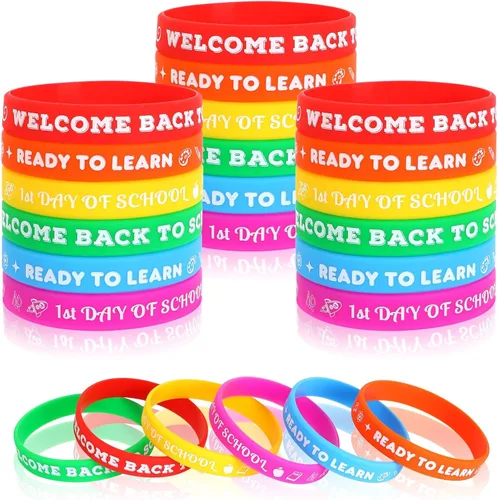 Miniatura 20 de JUNEBRUSHS 42 piezas de accesorios de concientización sobre el cáncer de mama, pulseras de silicona Esperanza Fe Fuerza Coraje, pulseras accesorios