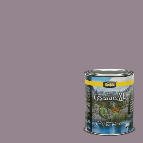 Miniatura 107 de Rodda Paint CASCADIA XL Pintura e imprimación de satén exterior en uno, cuarto de galón, bikini lavanda