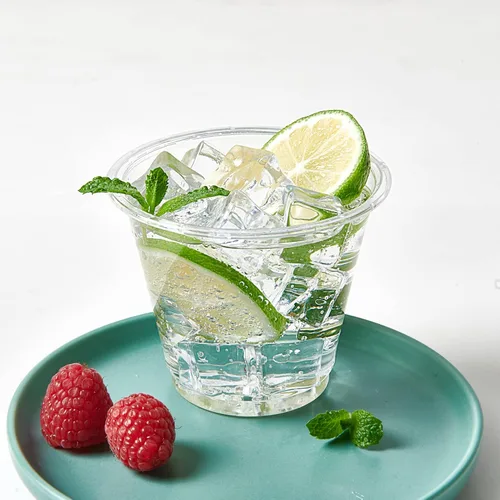 Miniatura 2 de Turbo Bee Paquete de 300 vasos de plástico transparente de 9 onzas, vasos desechables de cristal, vasos de plástico PET para fiestas, vino, jugo