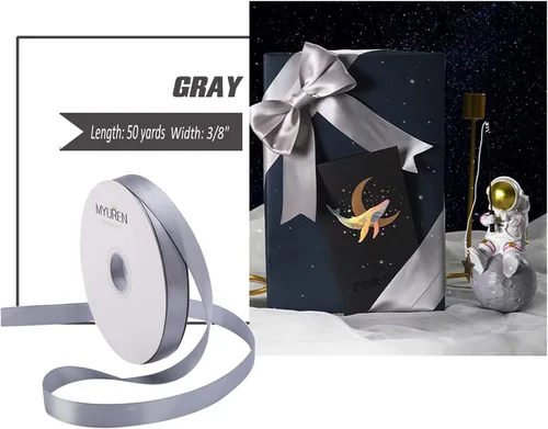 Miniatura 51 de Cinta de satén amarilla de 1 pulgada, cinta de satén sólido de doble cara para envoltura de regalos, bodas, decoración de fiestas, accesorios