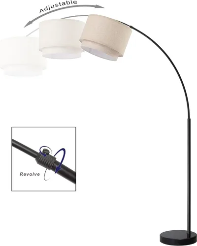 Miniatura 3 de Major-Q Lámpara de pie de arco extra grande: lámparas de pie modernas de 81 pulgadas de alto con base de mármol real - elegante lámpara de pie
