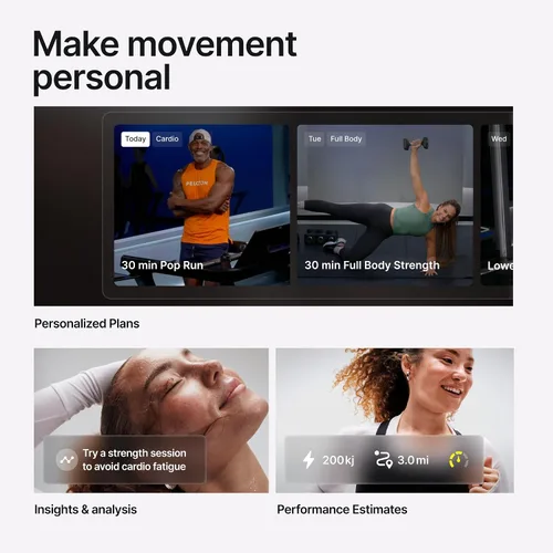Miniatura 7 de Peloton Cross Training Tread, Treadmill for Running, Walking, and Hiking with Manual or Auto-Incline Options and Immersive 24” HD Touchscreen