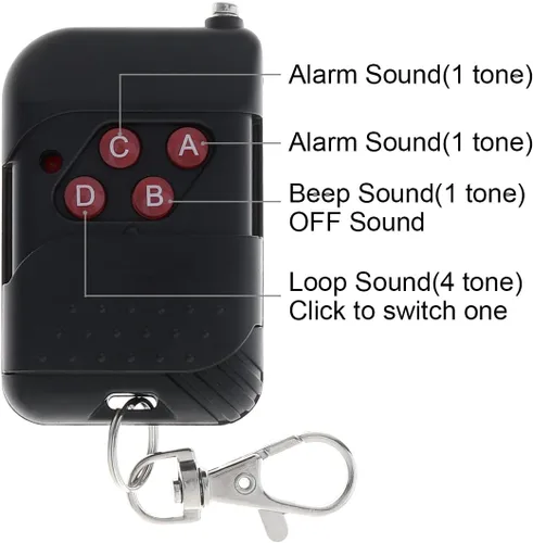 Miniatura 3 de Sirena de coche de 7 tonos con sonido fuerte, bocina de vehículo, ambulancia, sirena, sonido de tráfico con mando a distancia negro, 12 V, 100 W