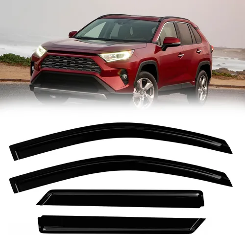 Miniatura 30 de Protectores de lluvia de ventana para Ford F150 SuperCab 2004-2014 2 piezas deflector de ventana para 09-14 F-150 con 2 puertas delanteras