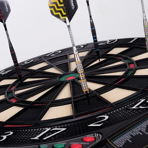 Miniatura 7 de Turnart Juego de dardos con punta de plástico - Juego de dardos profesionales de punta suave para tablero electrónico de 12 piezas, 18 gramos con 50