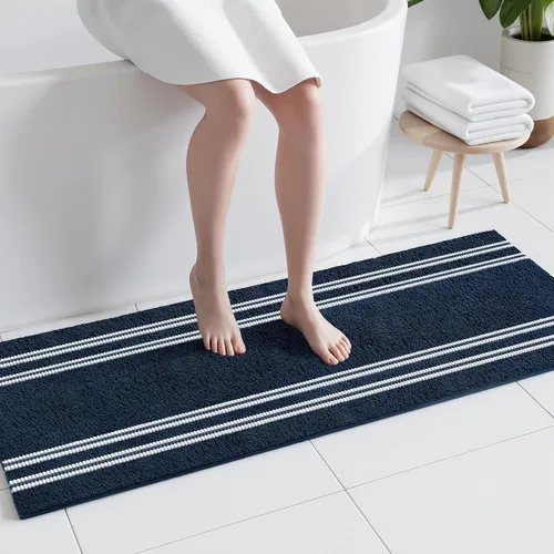 Miniatura 17 de Alfombras de baño antideslizantes, lavables, de 24 x 17 pulgadas, ultra suaves, súper absorbentes, para suelo de baño, alfombra de baño de chenilla