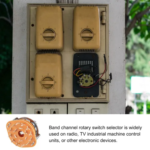 Miniatura 3 de Interruptor giratorio selector de banda 3P4T 3 polos 4 posiciones, cubierta simple [para radio, TV, unidad de control de máquina industrial] - 1