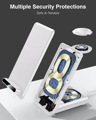 Miniatura 4 de Estación de carga inalámbrica, soporte de carga 3 en 1 hecho para Apple Watch Ultra 11 10 9 8 7 6 SE 5 4 3, cargador inalámbrico rápido hecho