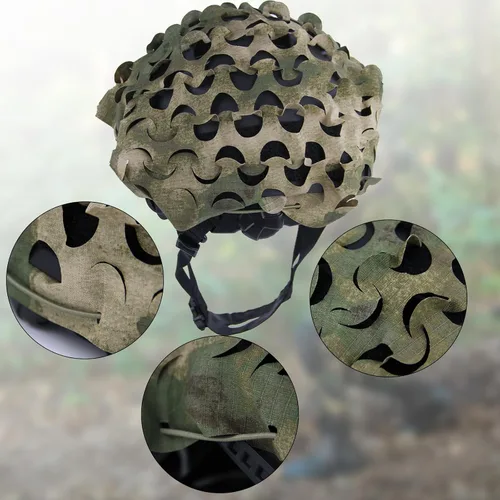 Miniatura 4 de LOOGU Funda táctica para casco, malla transpirable, camuflaje camuflaje casco cubierta ideal para combate táctico militar