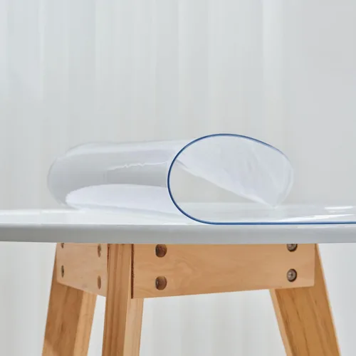 Miniatura 3 de Protector de mesa redonda transparente de 10 pulgadas, protector de escritorio de plástico de 1,5 mm de grosor, protector de mesa de PVC impermeable