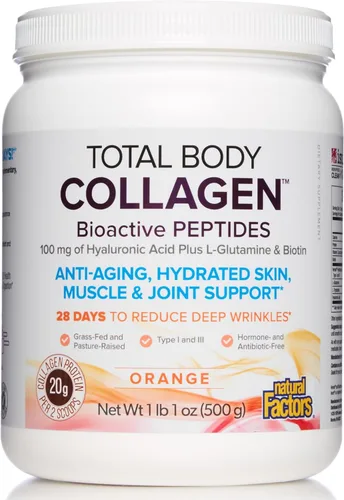 Miniatura 8 de Natural Factors Total Body Collagen - Suplemento de colágeno bioactivo para el apoyo al crecimiento del cabello y las uñas - Suplemento para la piel