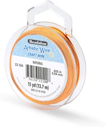 Miniatura 162 de Artistic Wire, alambre para manualidades de calibre 22 bañado en plata, resistente a las manchas, color cobre, blanco, 9,1 m