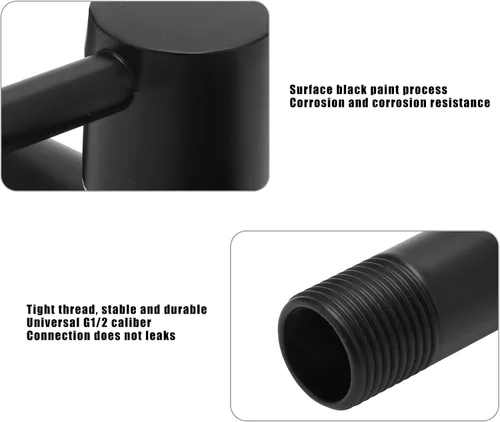 Miniatura 6 de G1/2 - Grifo de baño alargado de acero inoxidable para lavadora, entrada de agua individual, doble salida, para baño, manguera de jardín, lavadora