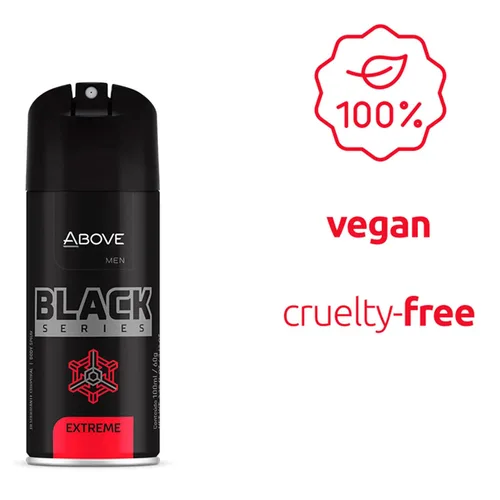 Miniatura 3 de ABOVE Black Series Body Spray, Extreme, 2.12 onzas – Desodorante – Fragancia de madera – Máscaras de transpiración – Spray seco de larga duración