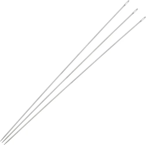 Miniatura 13 de uxcell 25 agujas de abalorios finas, finas, largas, rectas, para bordar, de acero inoxidable, 2.83 pulgadas