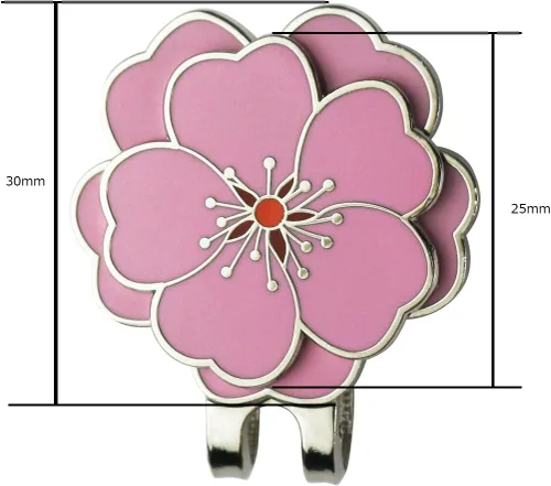 Miniatura 5 de Marcador de pelota de golf con clip para sombrero de golf para tu amigo Clip de flores