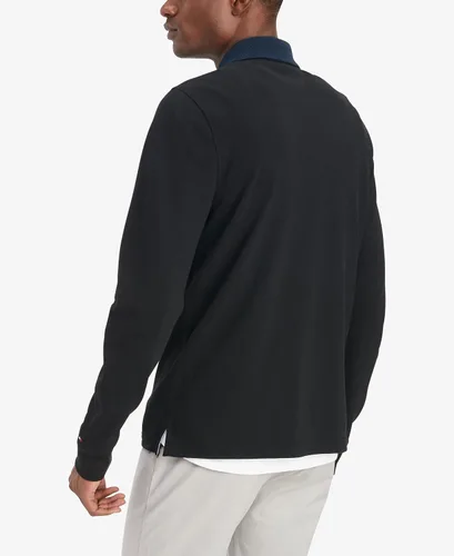 Miniatura 2 de Tommy Hilfiger Men's Long Sleeve Flag Polo Shirt in Regular Fit