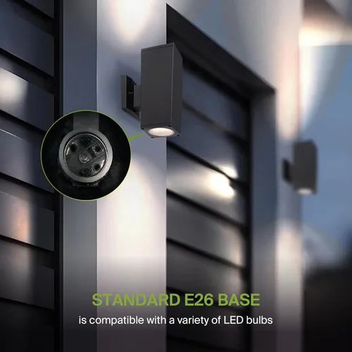 Miniatura 4 de ASD 2 accesorios de iluminación exterior - 120W E26 120V Cilindro arriba y abajo de bronce moderna lámpara de pared al aire libre LED CFL bombilla